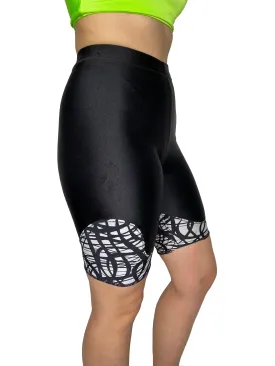 Black Swirl Bike Shorts (Small)