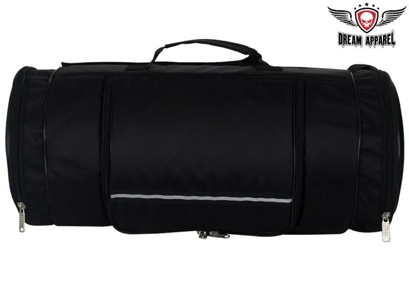 Black Triple Compartment Sissybar Bag