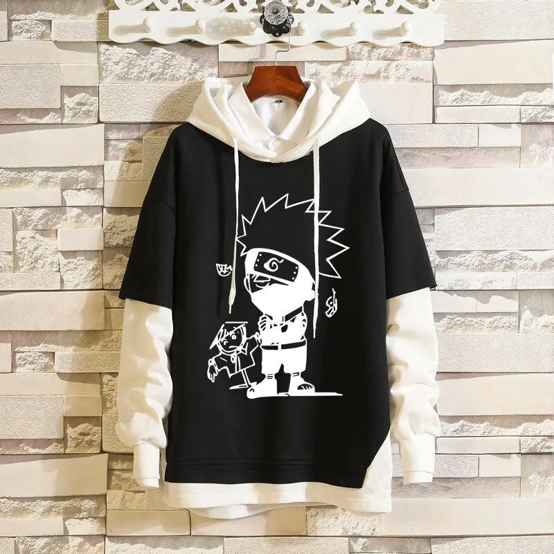 Black White Denim Hoodies/Jackets Collection 2 Naruto/Boruto (Variants Available)