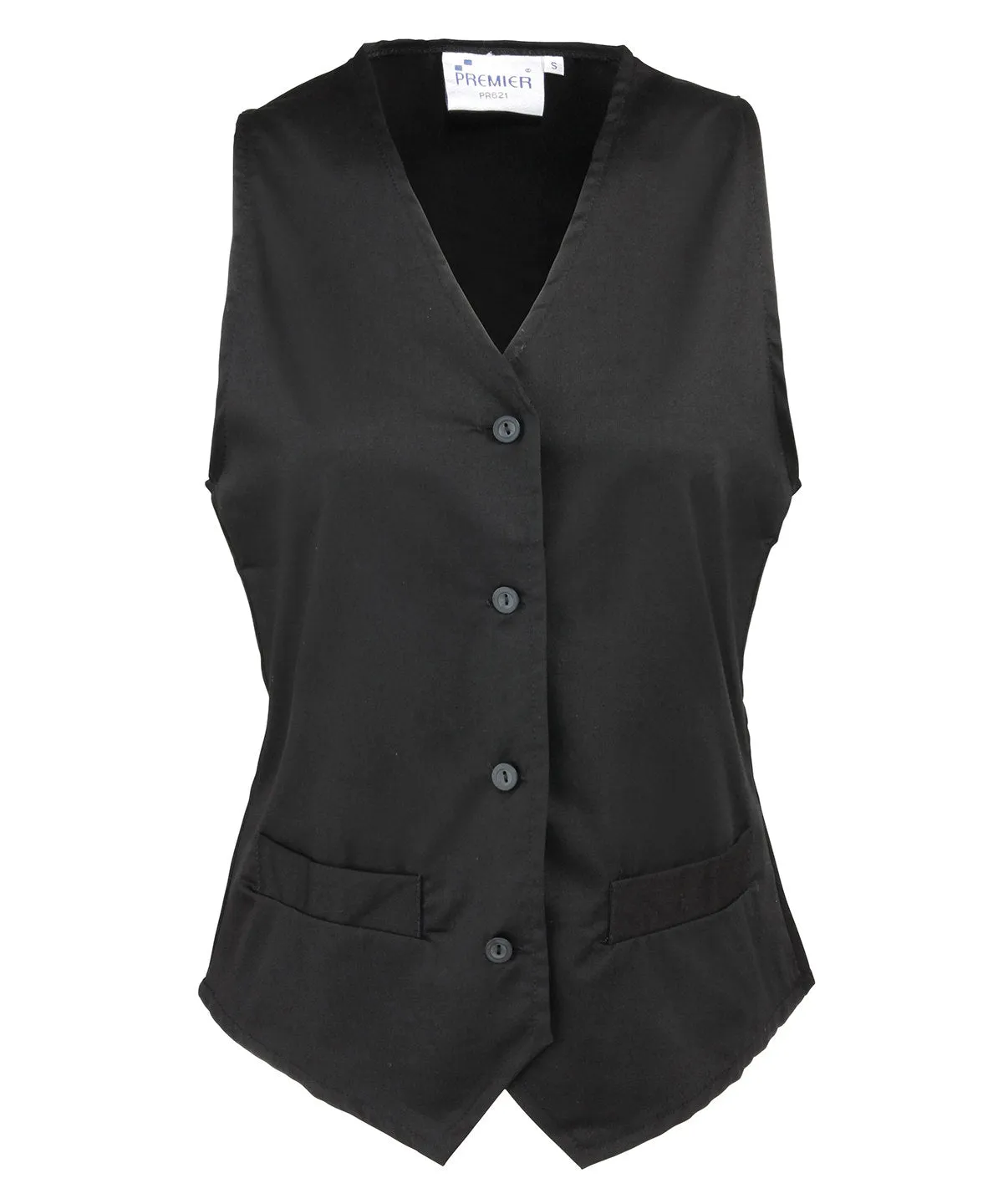 Black - Women's hospitality waistcoat