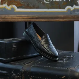 Blackstock & Weber Ellis Penny Loafer (Onyx Croc)