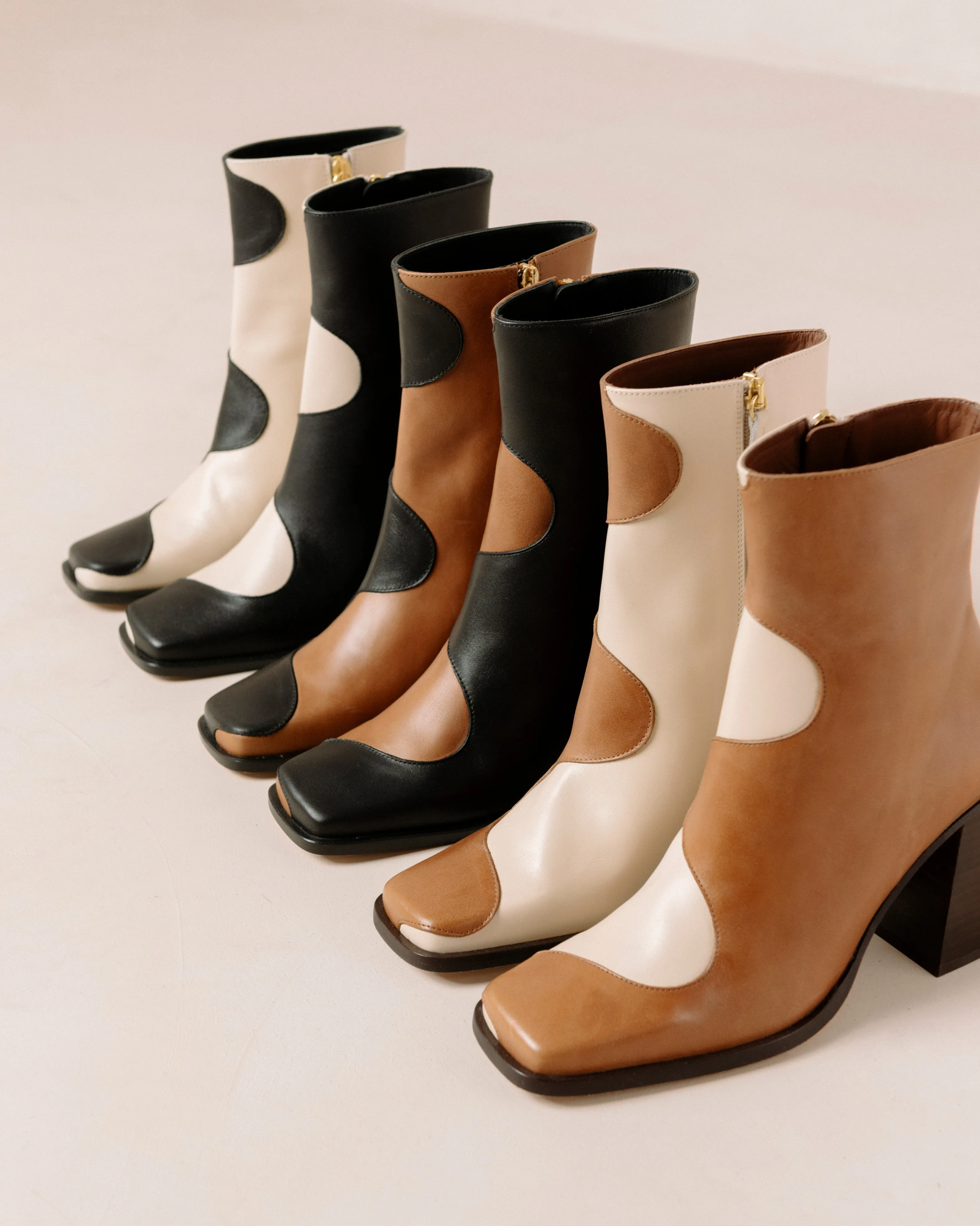 Blair Ankle Boots Bicolor Black Cream