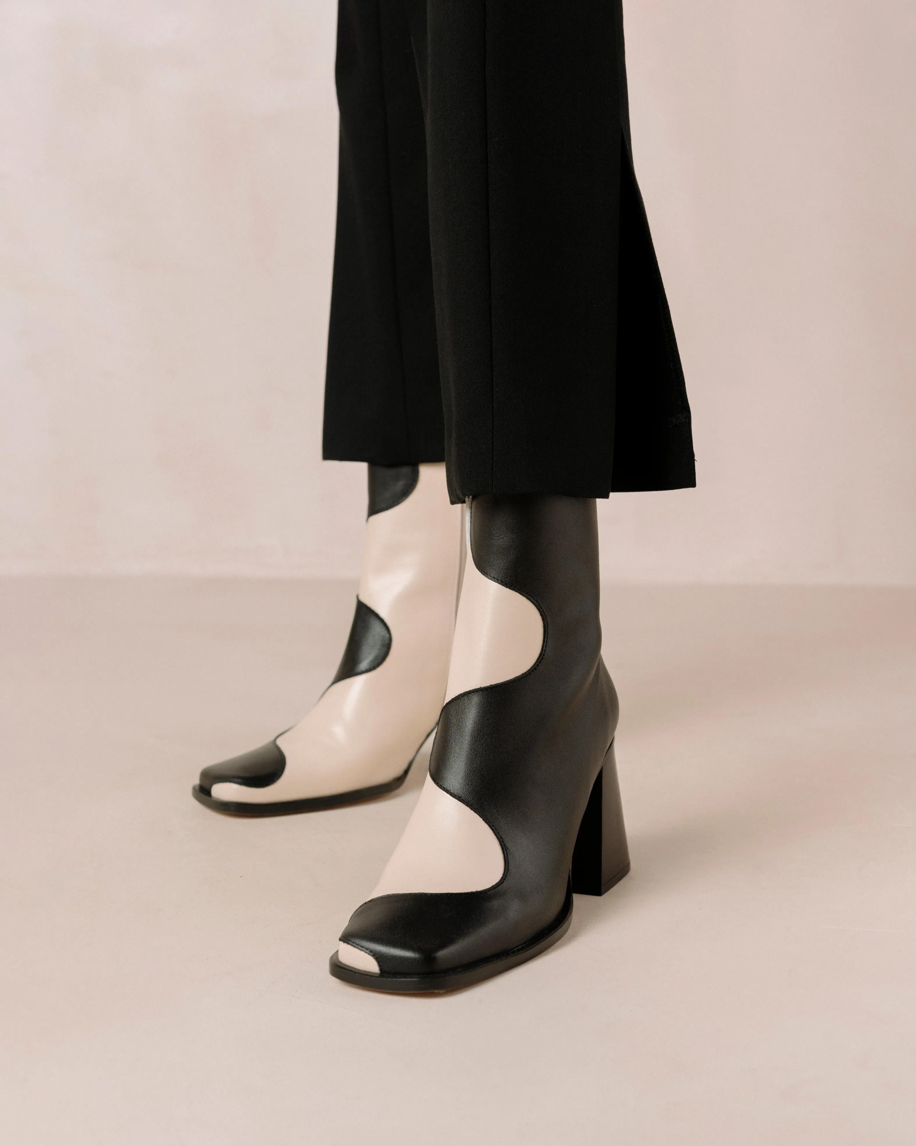 Blair Ankle Boots Bicolor Black Cream