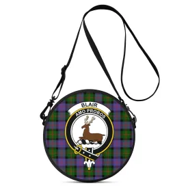 Blair Modern Tartan Round Satchel Bags with Family Crest