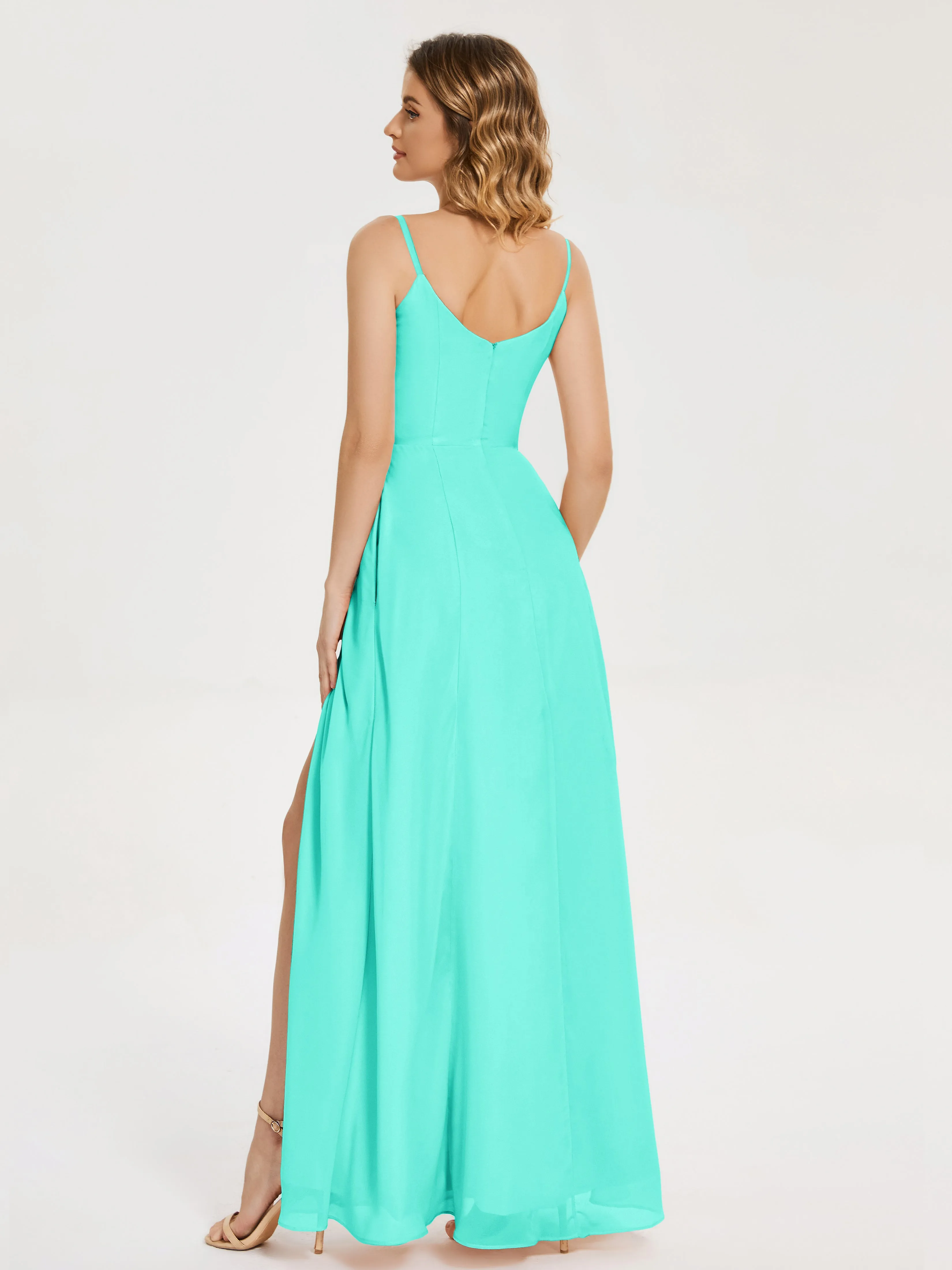 Blake Cowl Split Chiffon Bridesmaid Dresses