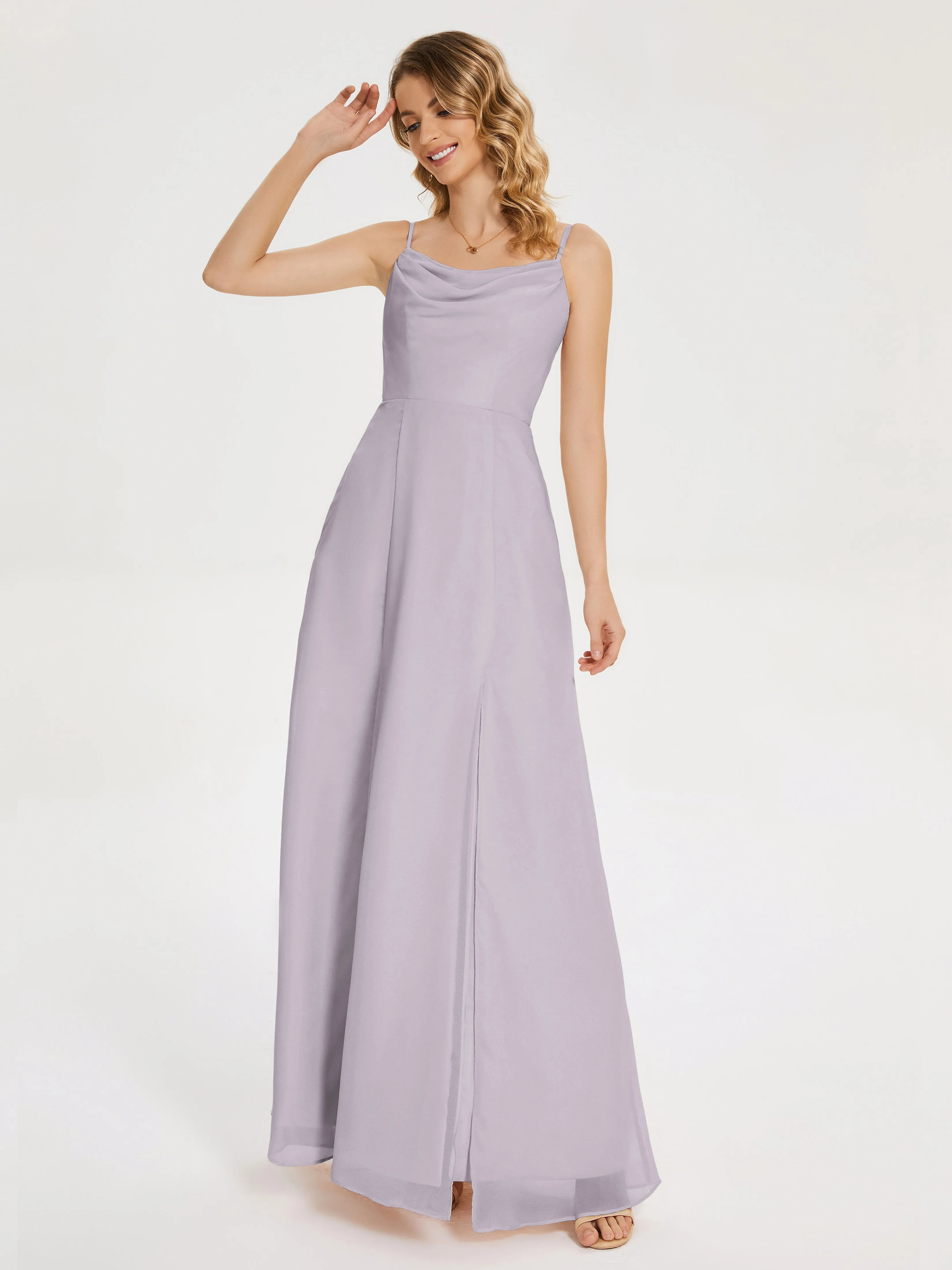 Blake Cowl Split Chiffon Bridesmaid Dresses