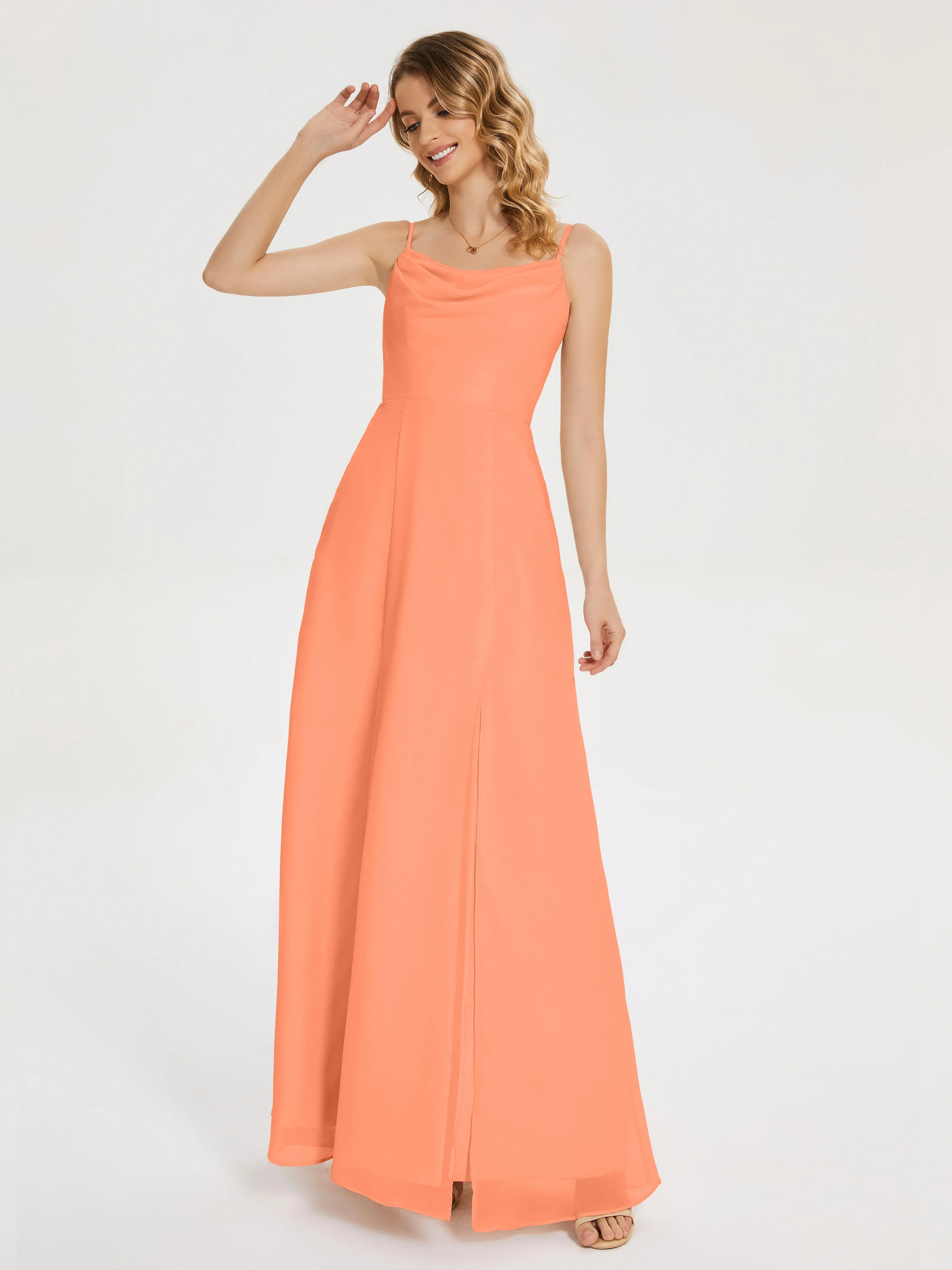 Blake Cowl Split Chiffon Bridesmaid Dresses