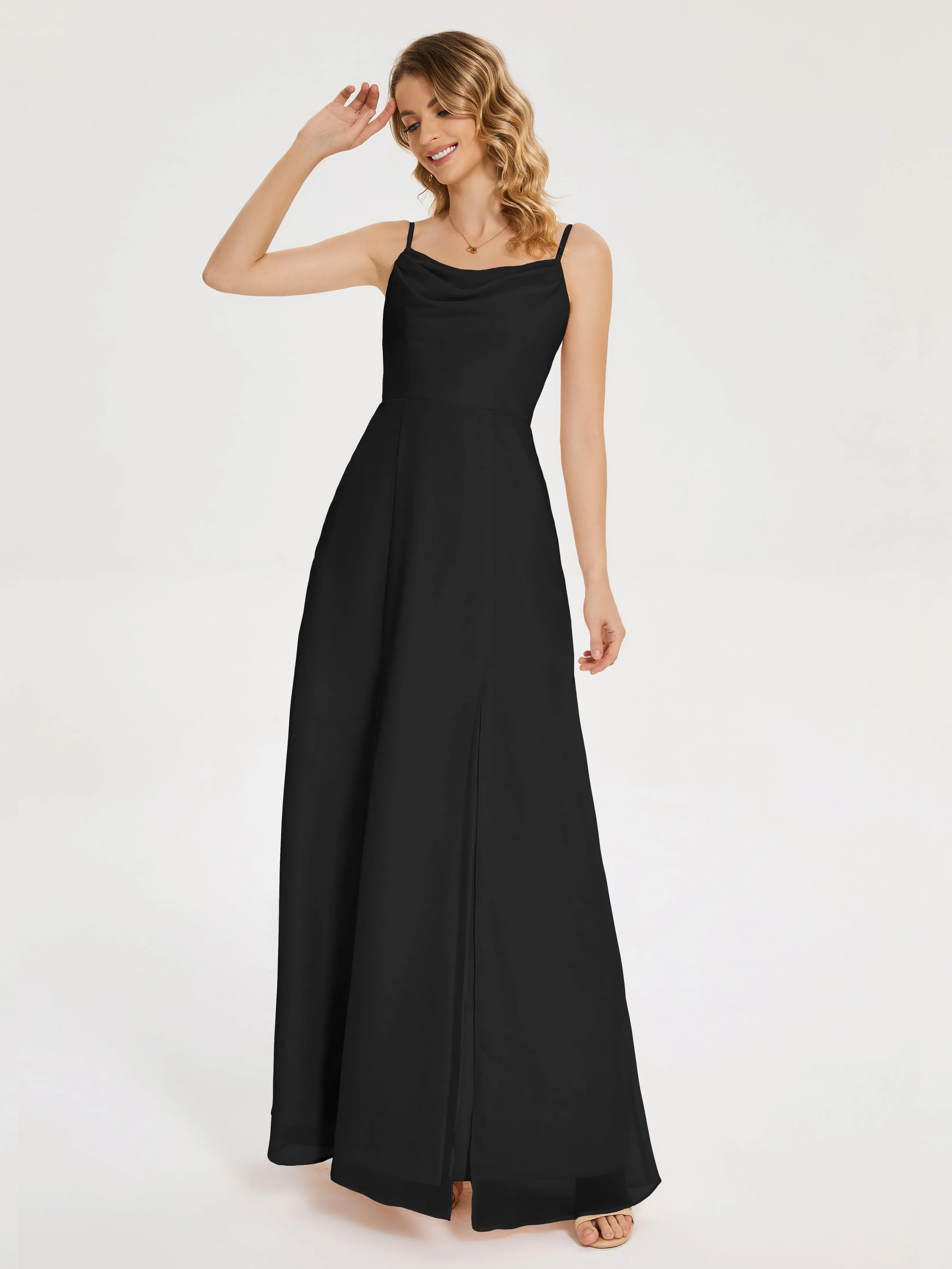 Blake Cowl Split Chiffon Bridesmaid Dresses