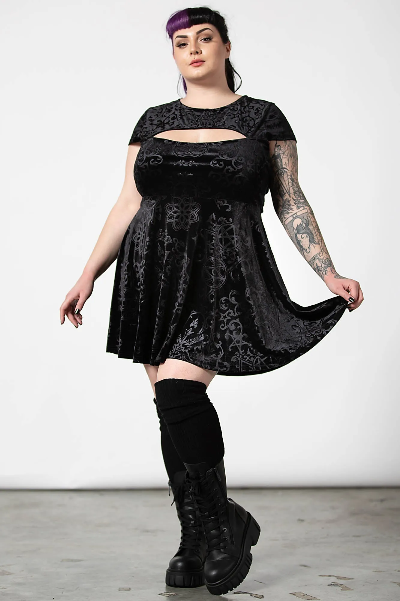 Blasphemia Keyhole Skater Dress