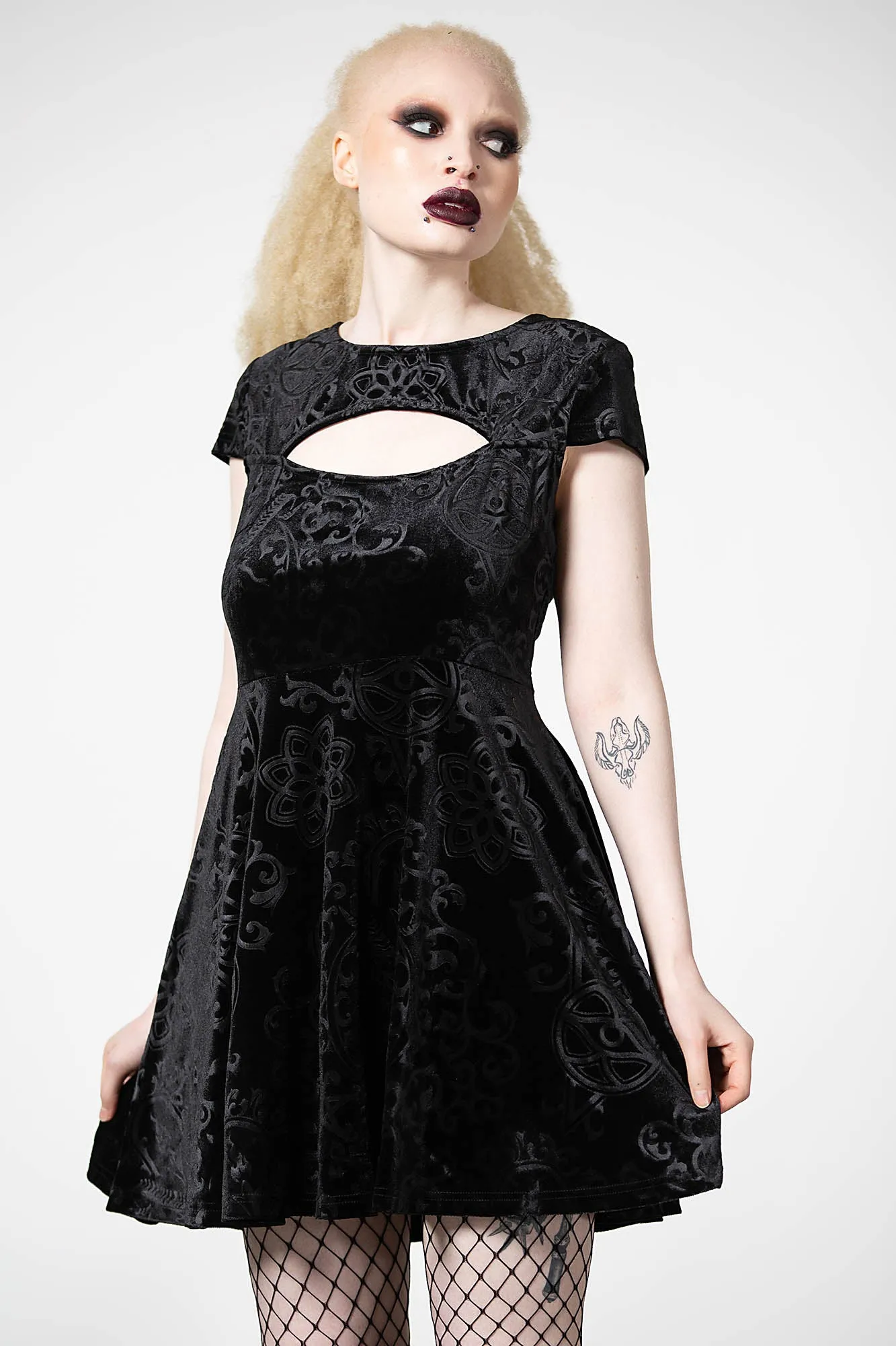 Blasphemia Keyhole Skater Dress