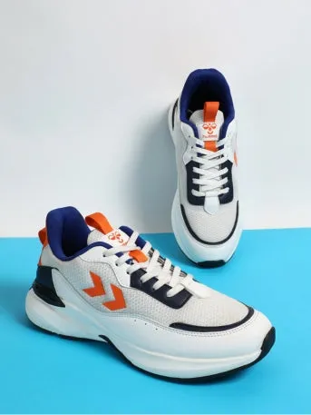 Blaze Men Lace Up Sports White/Orange Shoe