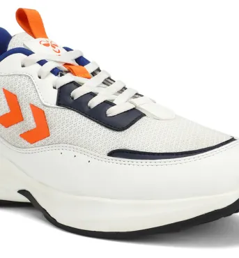 Blaze Men Lace Up Sports White/Orange Shoe