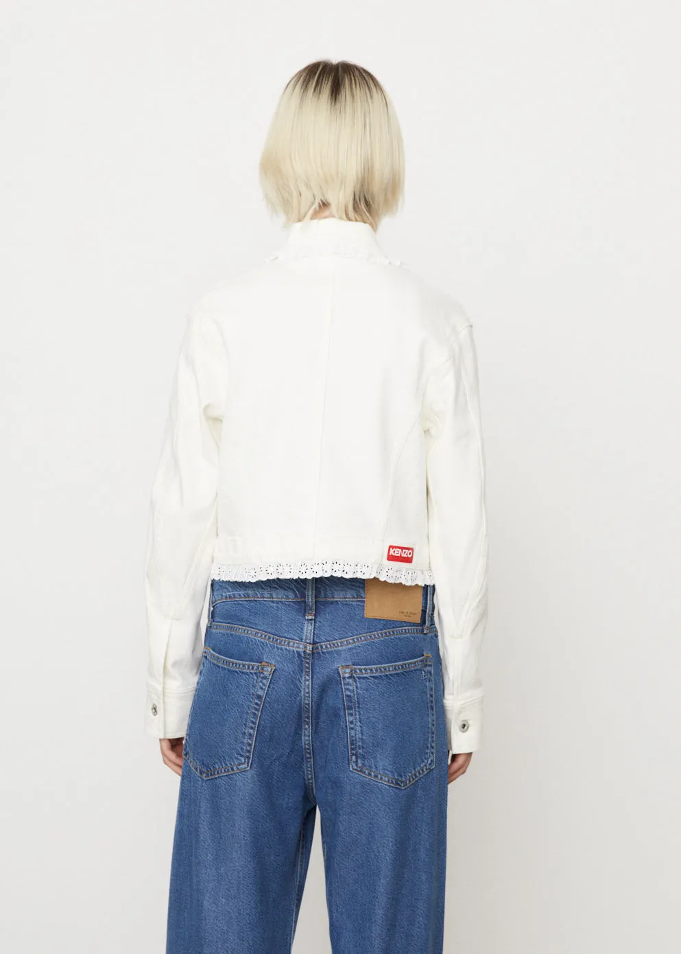 Bleached Cropped Denim Jacket