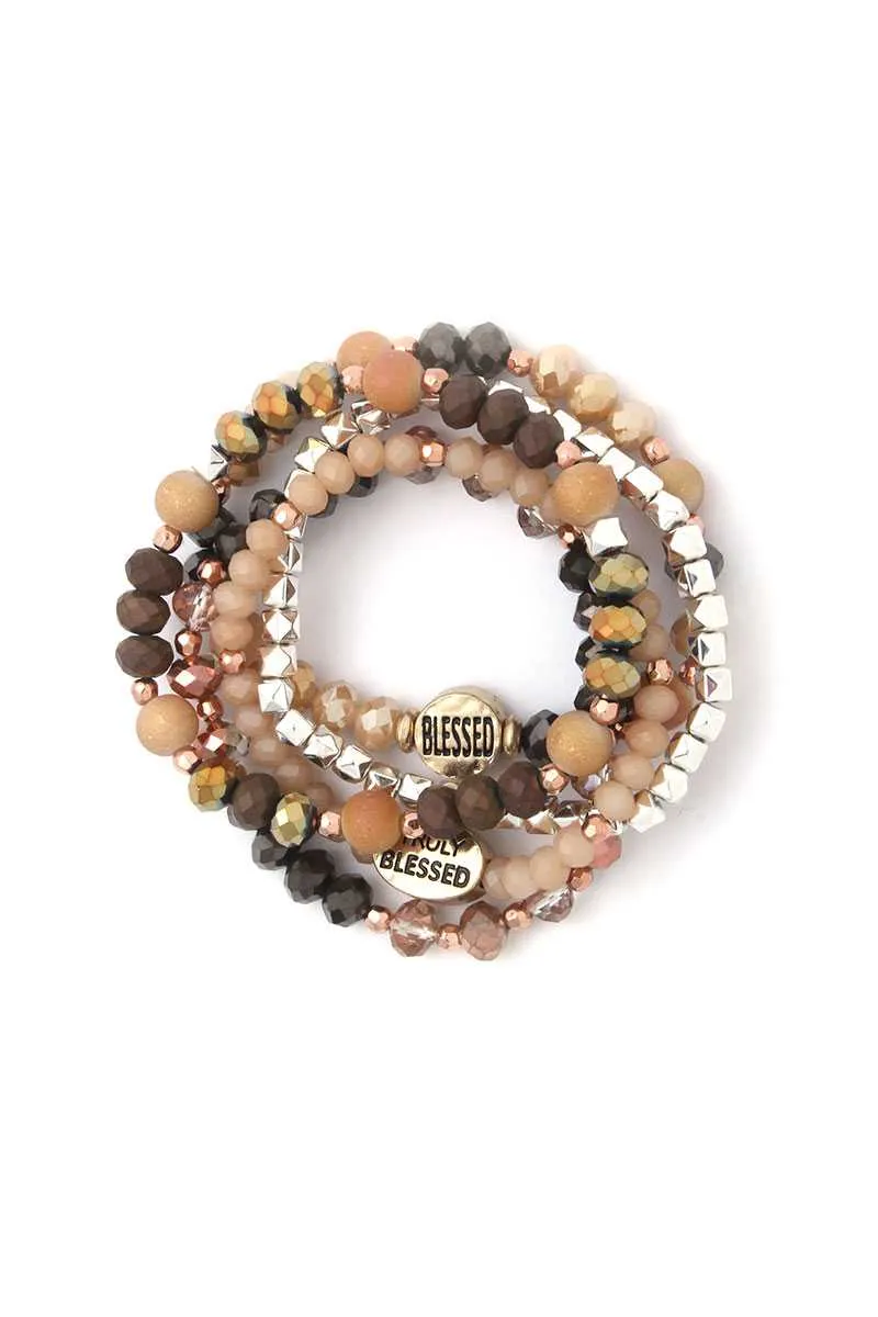 Blessed Beaded Stretch Bracelet