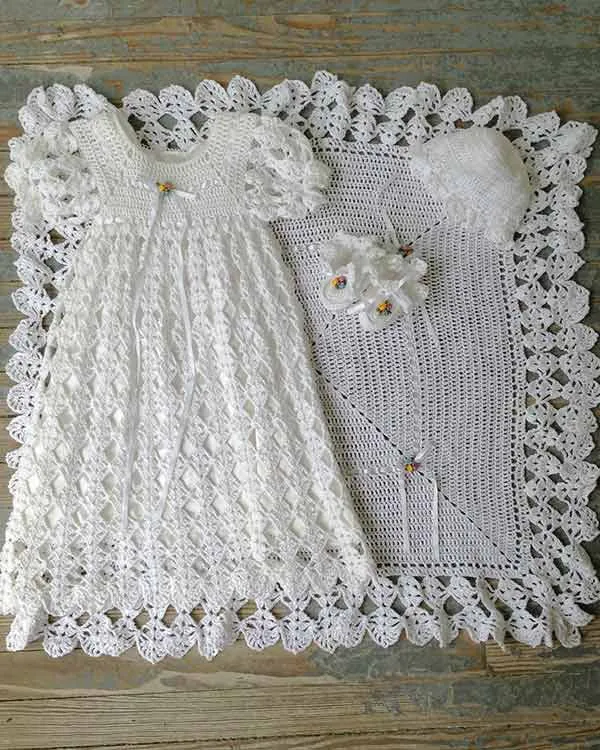 Blessed Christening Set Crochet Pattern