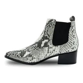 Blondo Snakeskin Ankle Boots Leather White Colour For Women