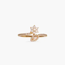 Bloom CZ Delicate Silver Finger Ring