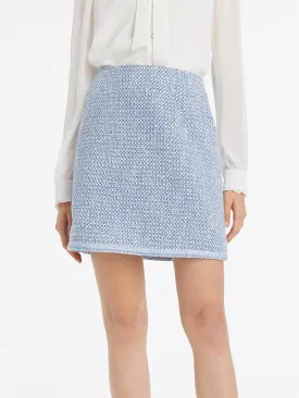 Blue A-Line Women Skirts With Pockets