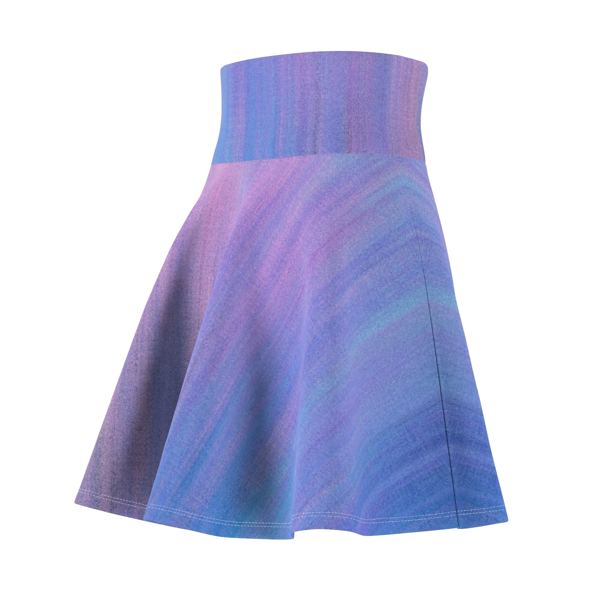 Blue & Purple Metalic - Inovax Woman's Skater Skirt