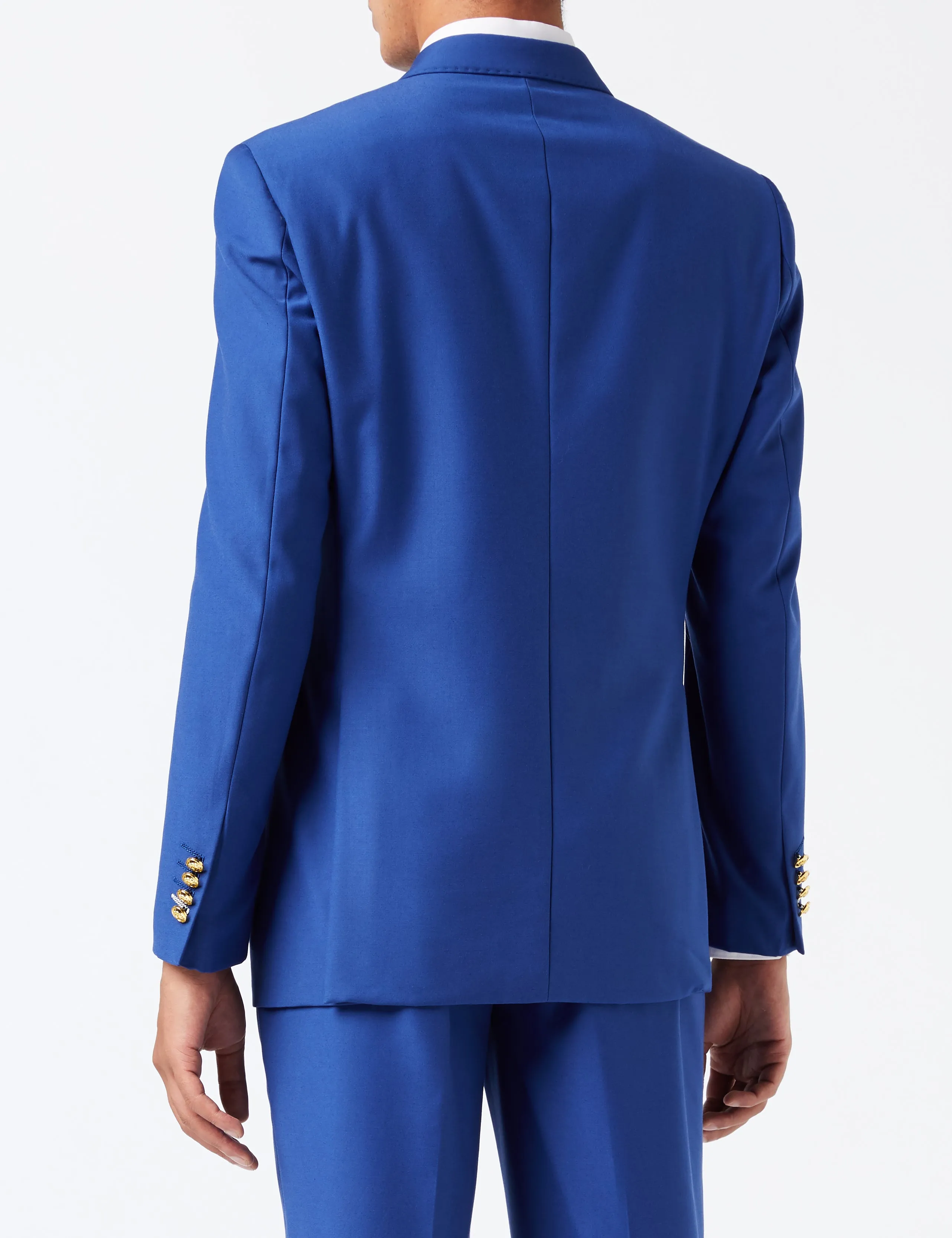 BLUE DOUBLE BREASTED GOLD BUTTON SUIT