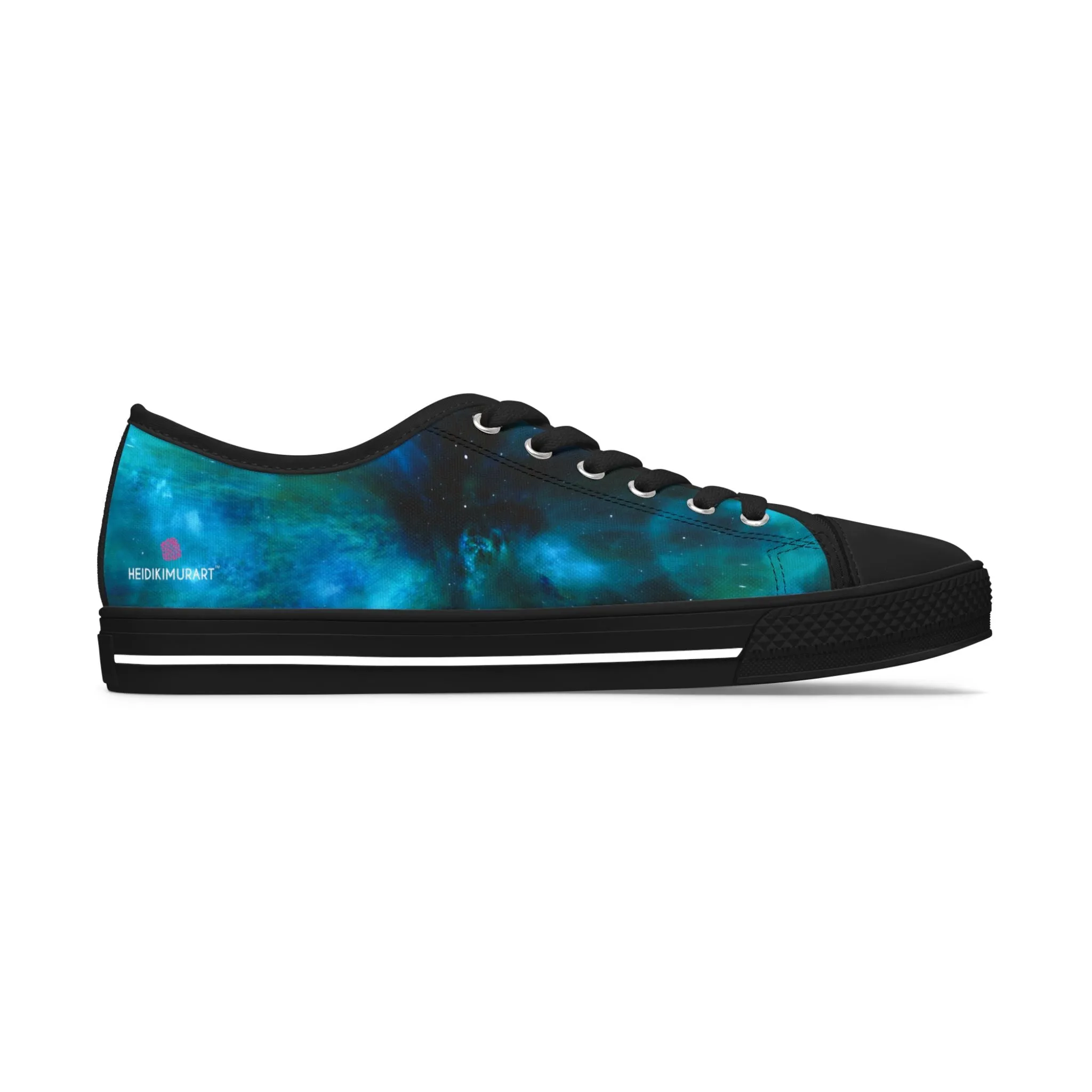 Blue Galaxy Best Women's Sneakers, Best Women's Low Top Canvas Sneakers (US Size: 5.5-12)