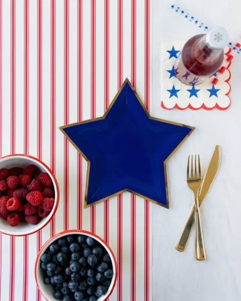 Blue Star Diecut Plates