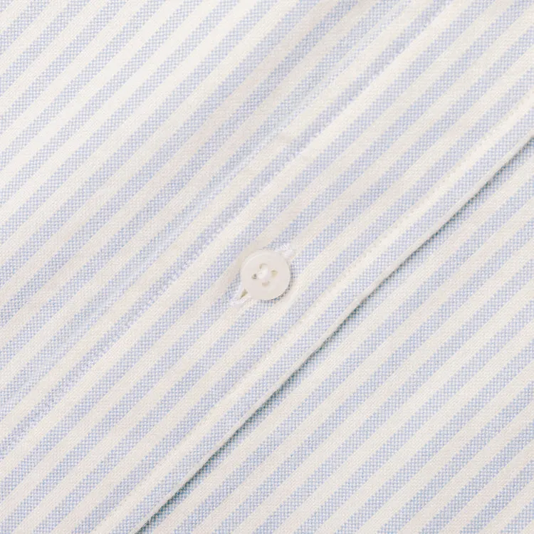 Blue Stripe Brushed Fall Oxford