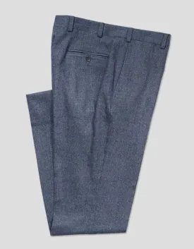 BLUE TIC WEAVE TROUSERS - CLASSIC FIT