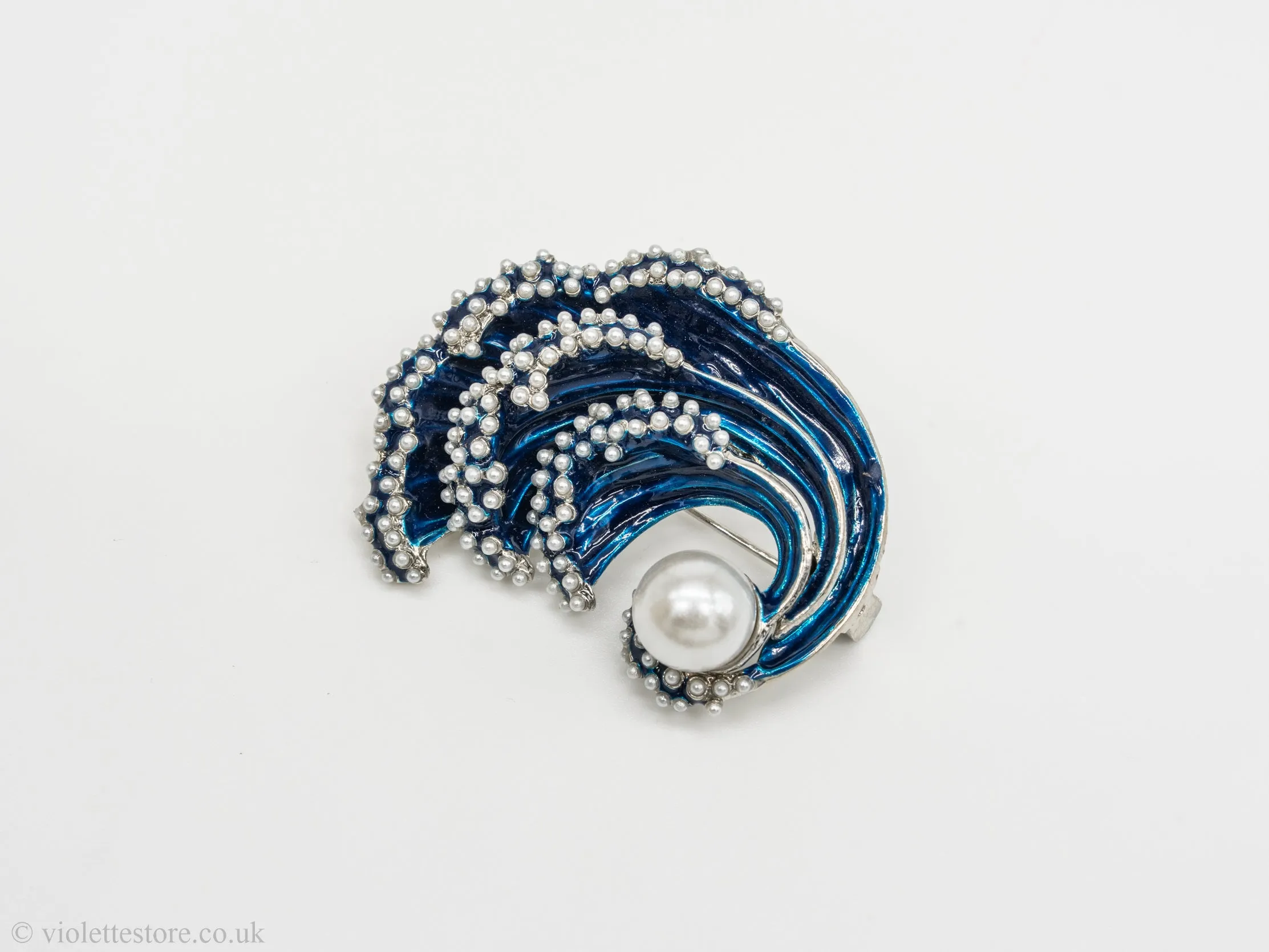 Blue Wave Woman Brooch