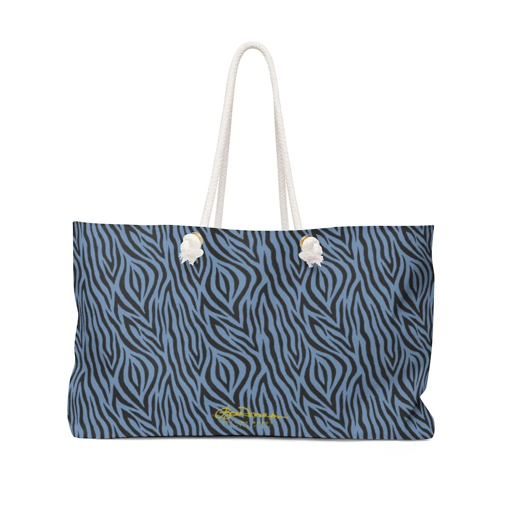 Blue Zebra Weekender Bag