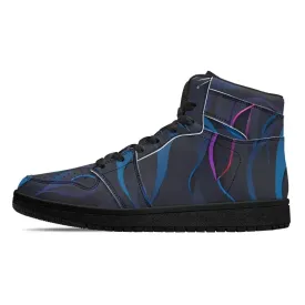 Bluelack mens high top leather sneakers