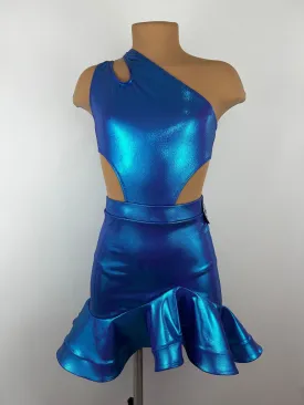 Blue/purple Shine Latin Dress