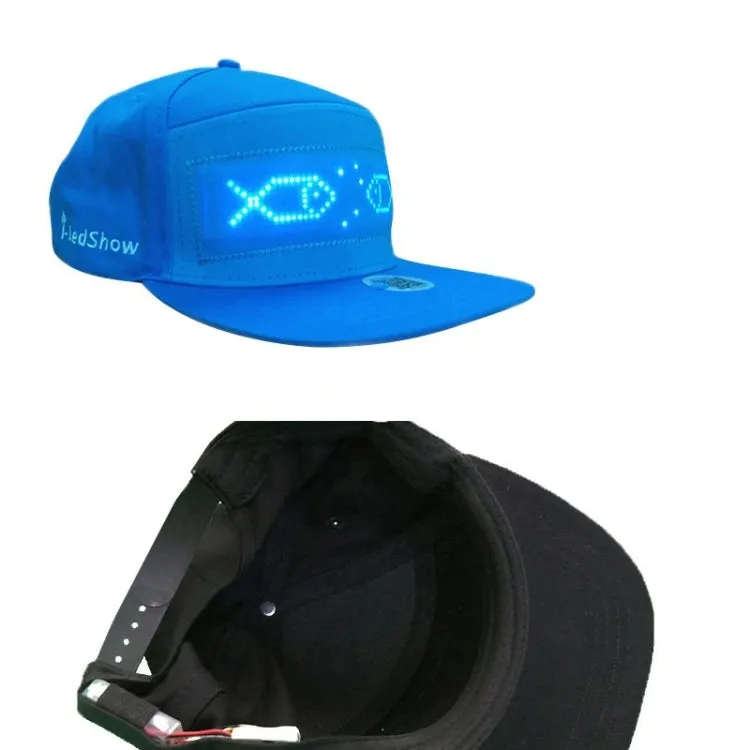 Bluetooth LED Advertising Cap Supports Scrolling Characters/Mobile Phone Word Change/Multi-Language，Random Color Delivery