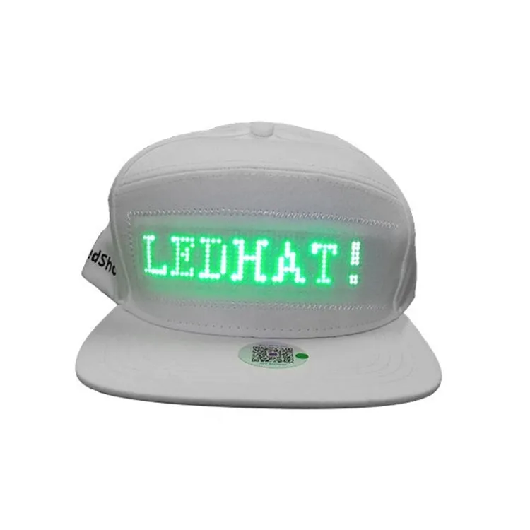 Bluetooth LED Advertising Cap Supports Scrolling Characters/Mobile Phone Word Change/Multi-Language，Random Color Delivery