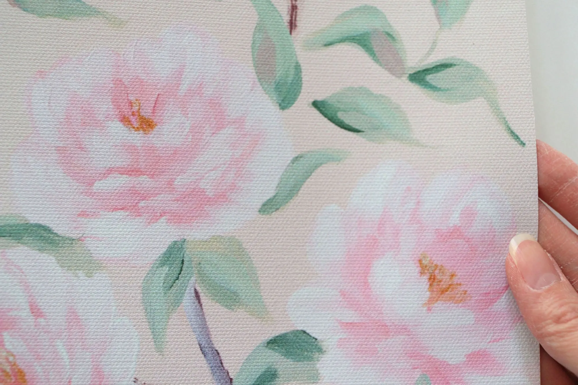 Blush Chinoiserie No. 1, a fine art print on canvas