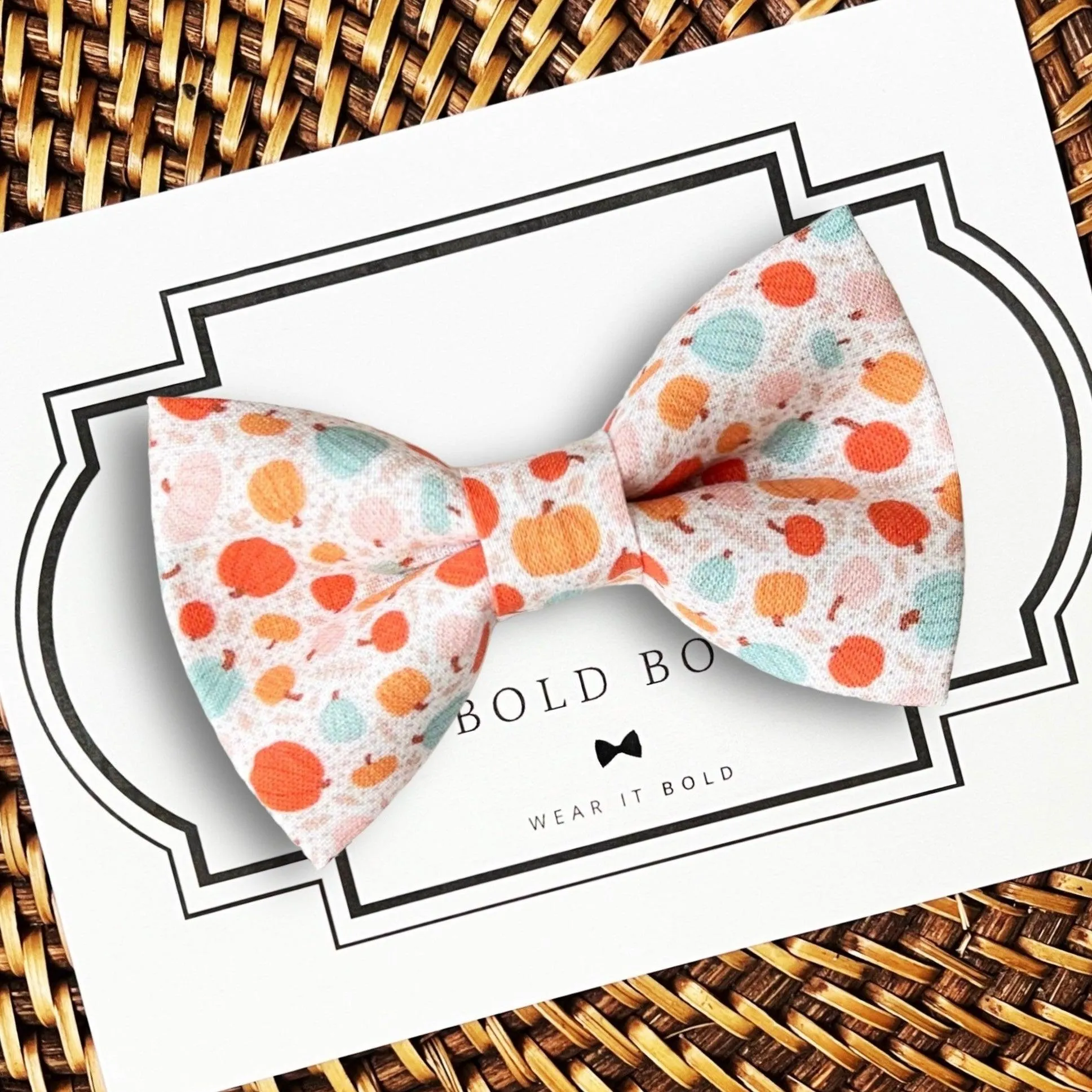 Blush Pumpkin Bow for Dog Collar and Cat Collar