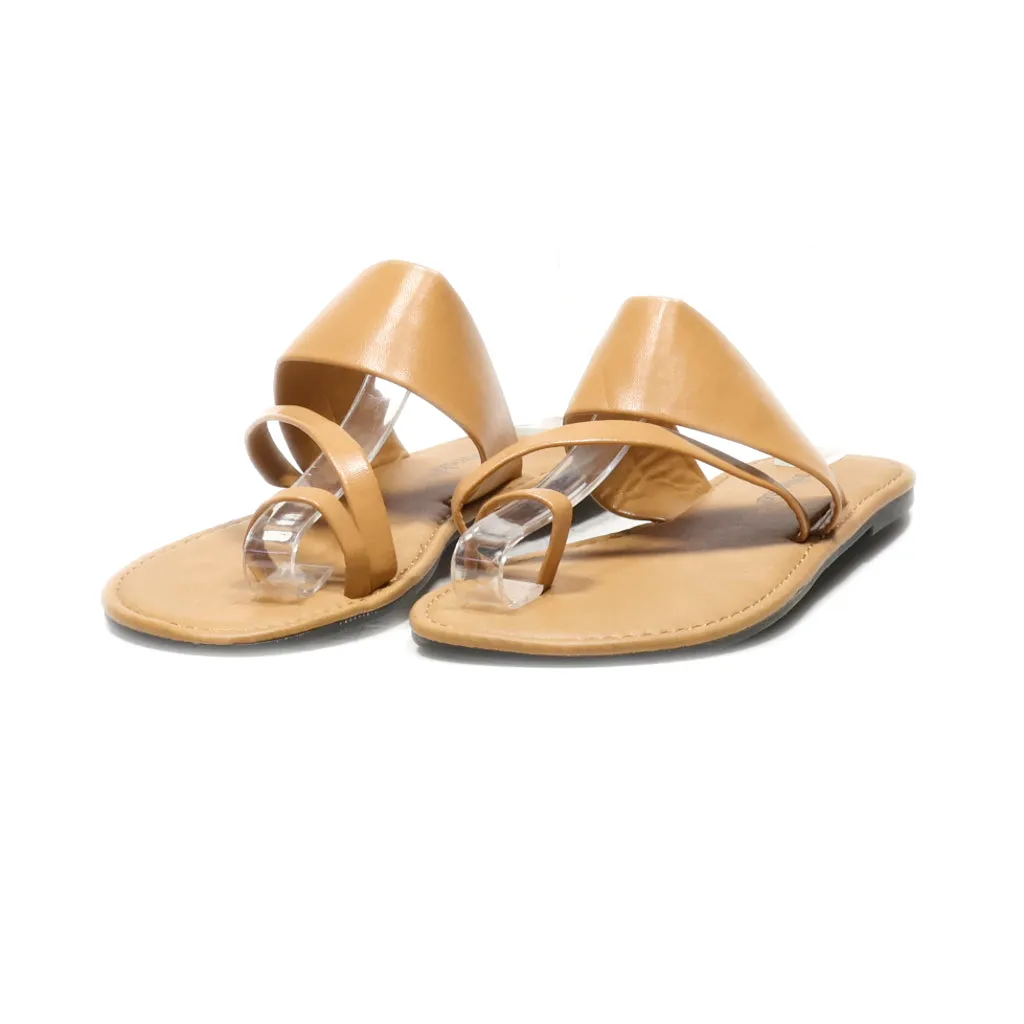 Bobbiebrooks Flat Sandals Leather Brown Colour For Women