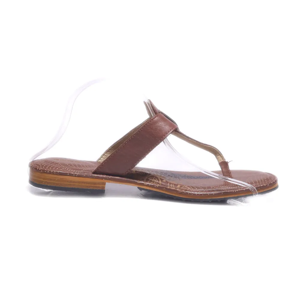 Bogs Nashville Flat Sandals Leather Brown Colour For Women