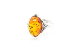 Boho Amber Ring