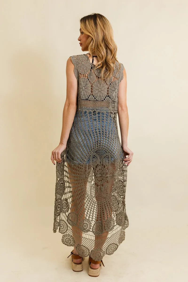 Boho Bliss Longtail Crochet Vest