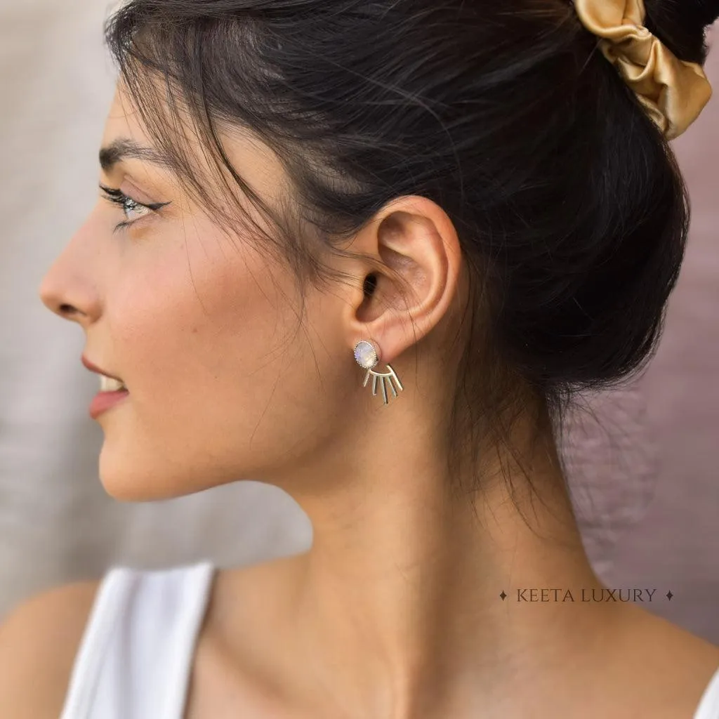 Boho Elegance - Moonstone Studs