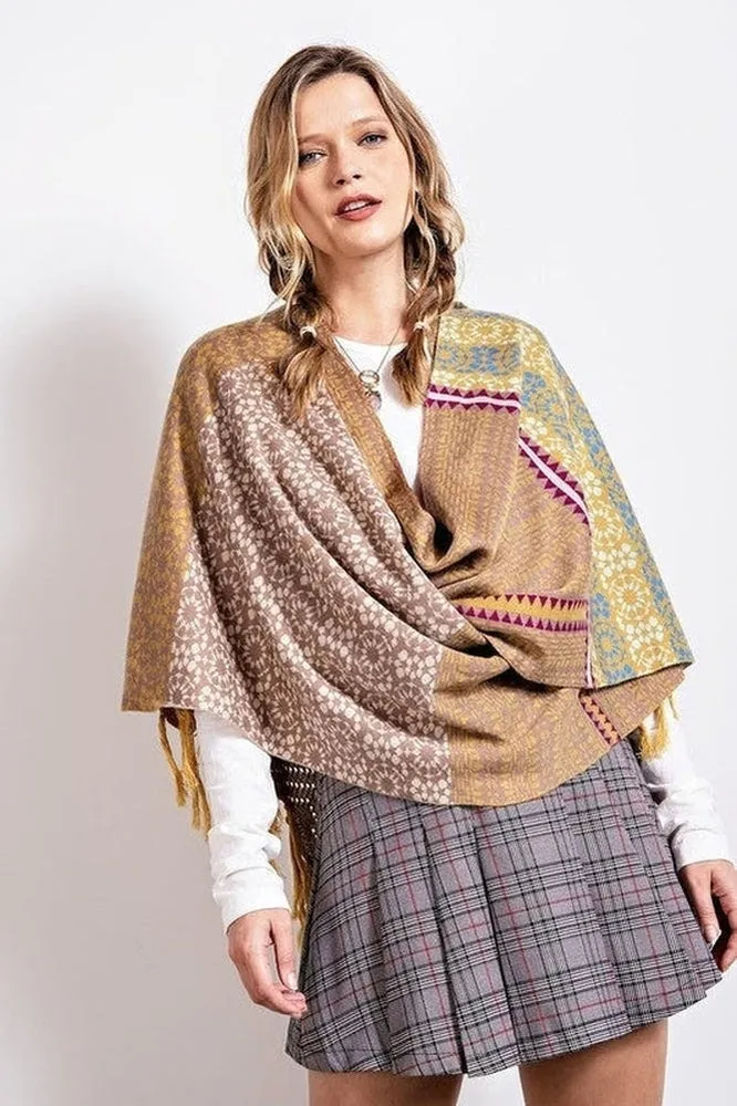 Boho Poncho Sweater Cardigan