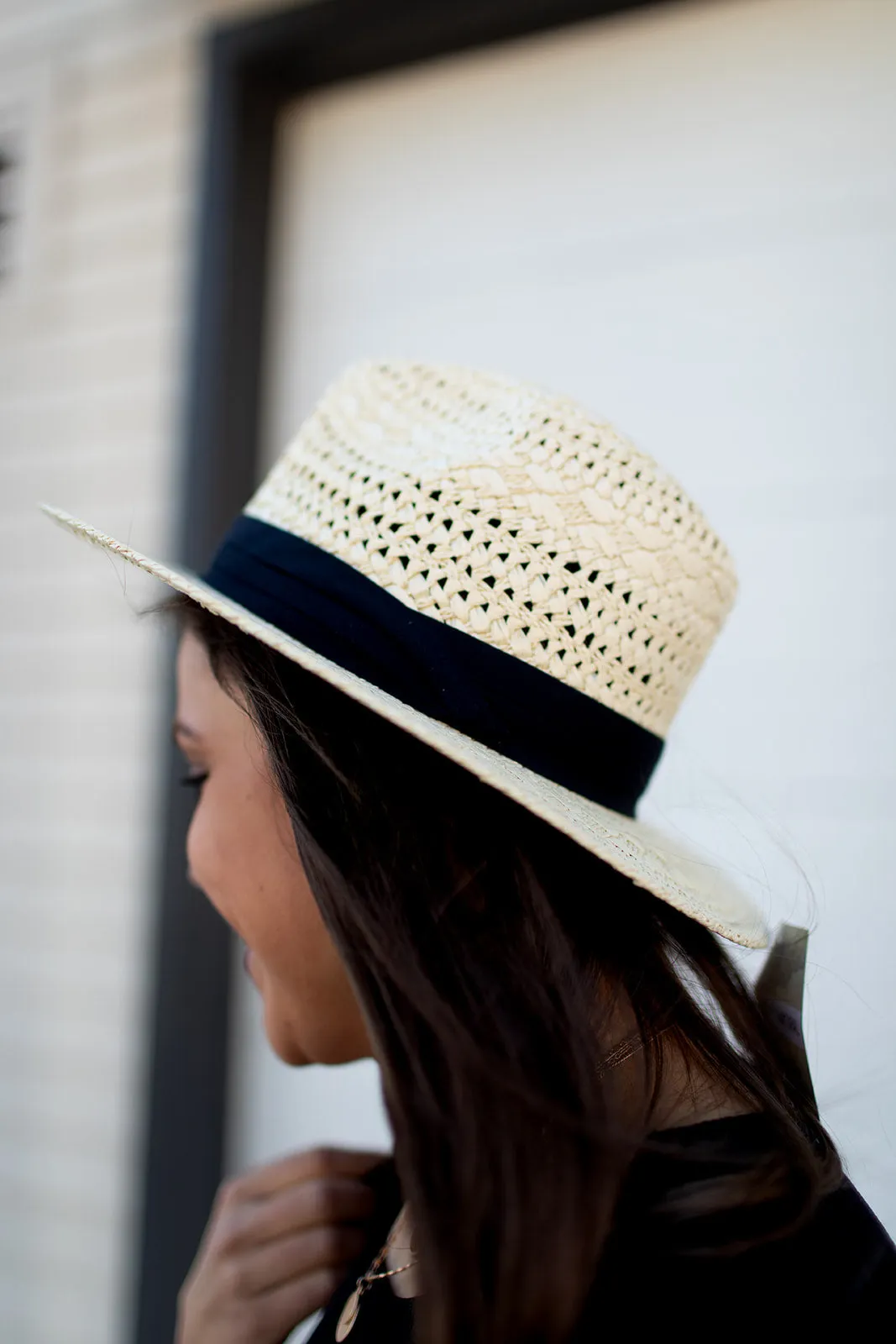 Boho Summer Weaved Ribbon Panama Hat-Natural