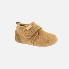 Boiled Wool Slipper Shoe - Almond