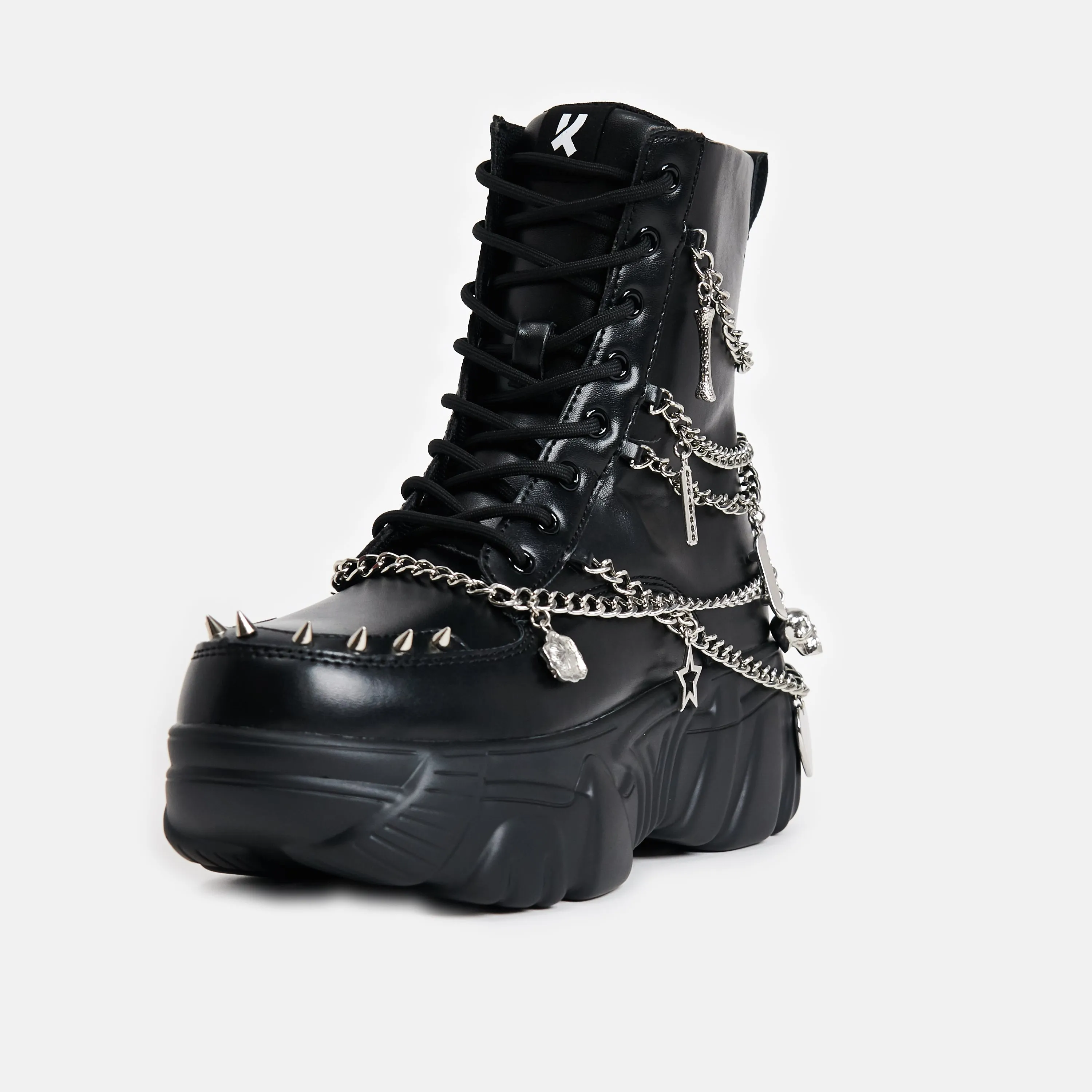 Boned Catch Black Mystic Charm Boots