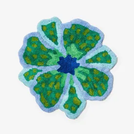 Bonnie & Neil Flower Blue Bath Mat