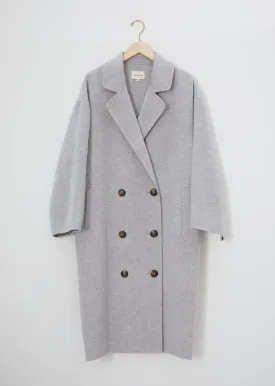 Borneo Wool & Cashmere Coat — Grey Melange