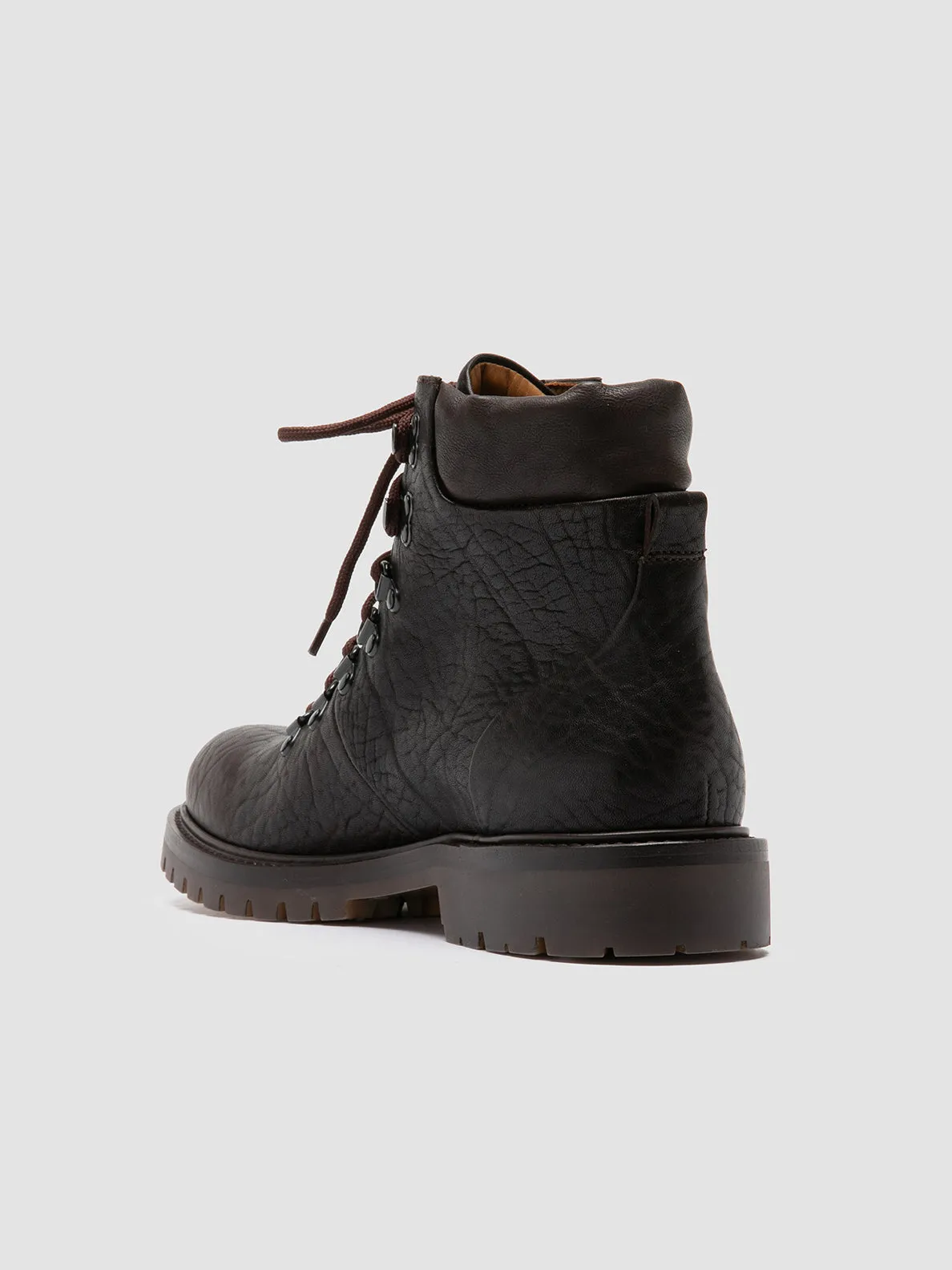 BOSS 003 - Brown Leather Lace Up Boots