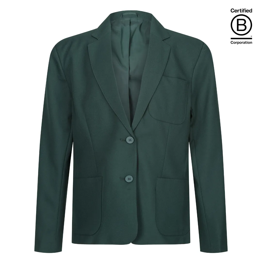 Bottle green girl's Performa eco school blazer