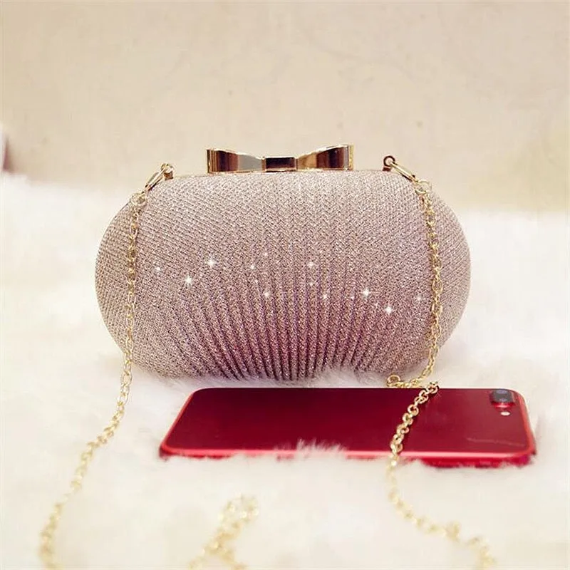 Bow Diamond Bling Evening Clutch | Party Clutch Purse | Party Sling Bag | Evening Bags